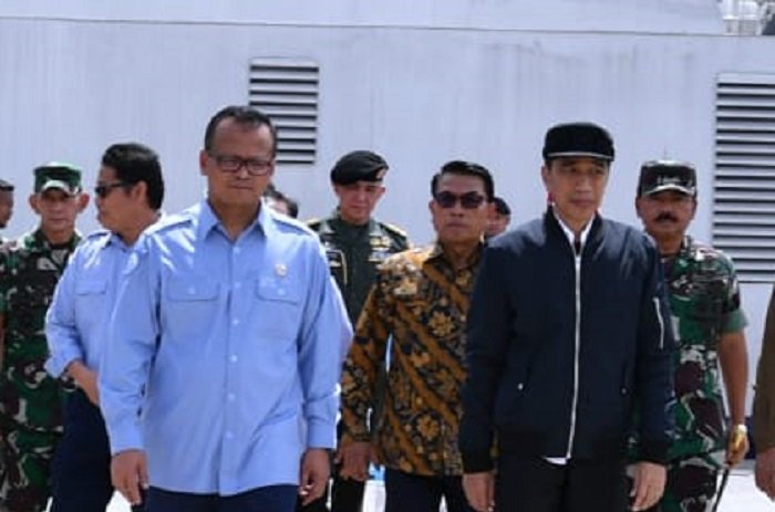 Presiden RI, Joko Widodo dan Menteri KKP, Edhy Prabowo. /Kkp.go.id.