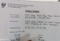 Tanda terima berkas dokumen pengajuan sengketa informasi ke Komisi Informasi Jawa Barat./Dok.Apakabarbogor.com