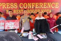 Konferensi Pers Polresta Bogor Kota./Dok.Ist